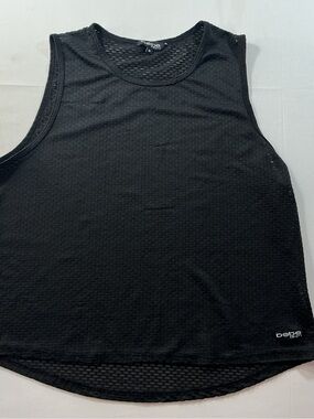 bebe Black Men's Mesh Workout Tank Top